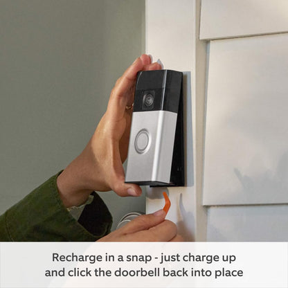 Battery Video Doorbell (2024 Release) | DIY Wireless Video Doorbell Camera I Head-To-Toe View, HD Video | Easy to Install (5 Min) | with Built-In Battery I 30-Day Free Trial of  Home